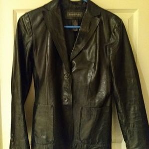 Ladys Banana Republic Leather blazer jacket